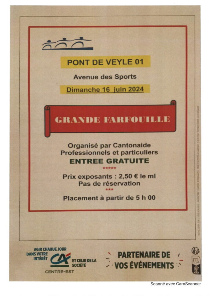 Affiche Farfouille cantonaide Juin 2024