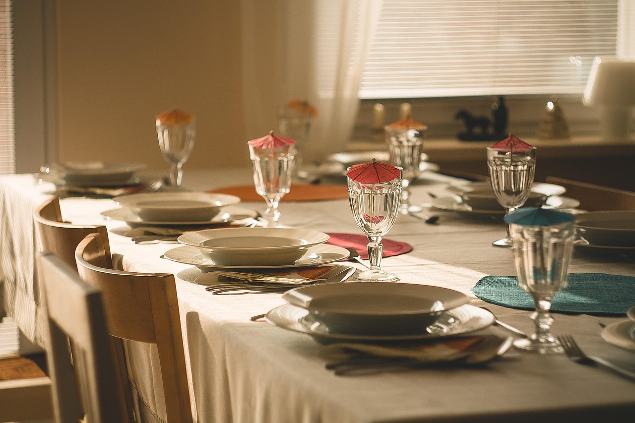 table, food, lunch