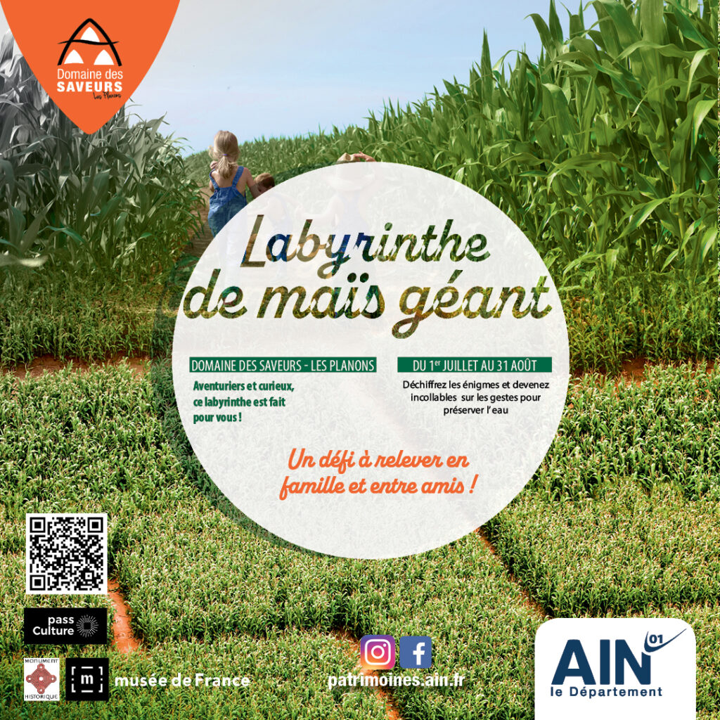 Affiche Domaine des Saveurs Les Planons Labyrinthe