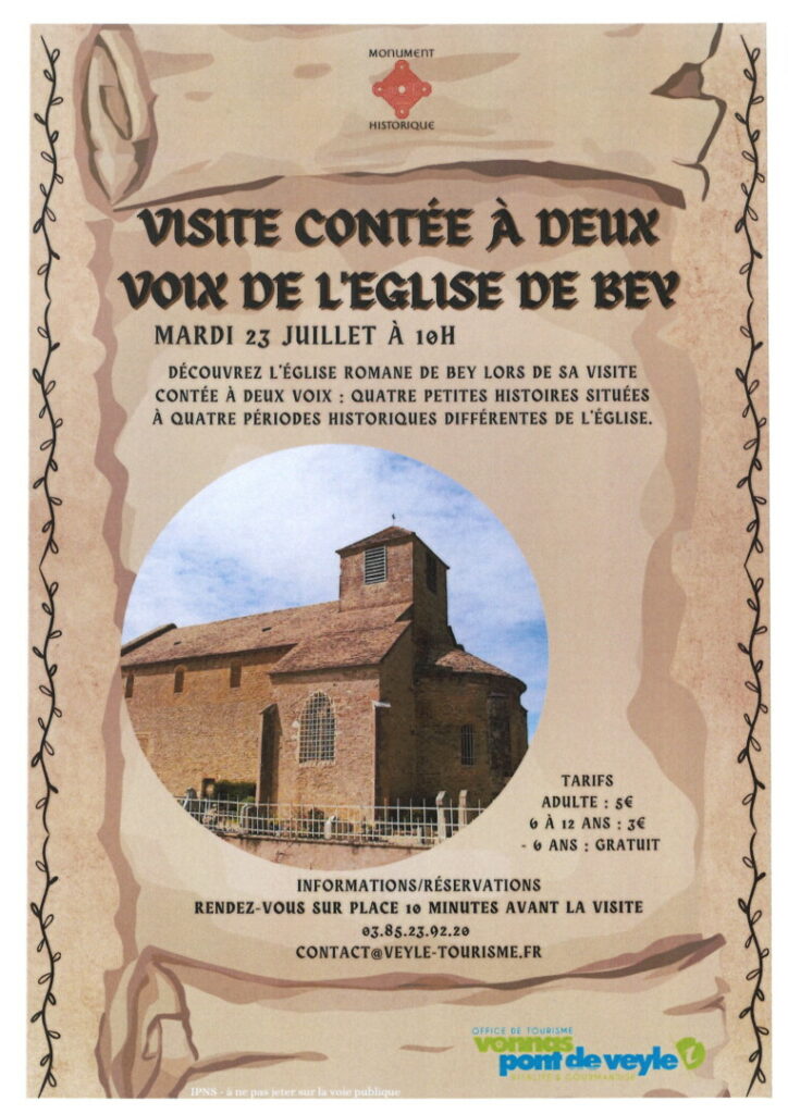 Visite Contée de l'Eglise de Bey 2024