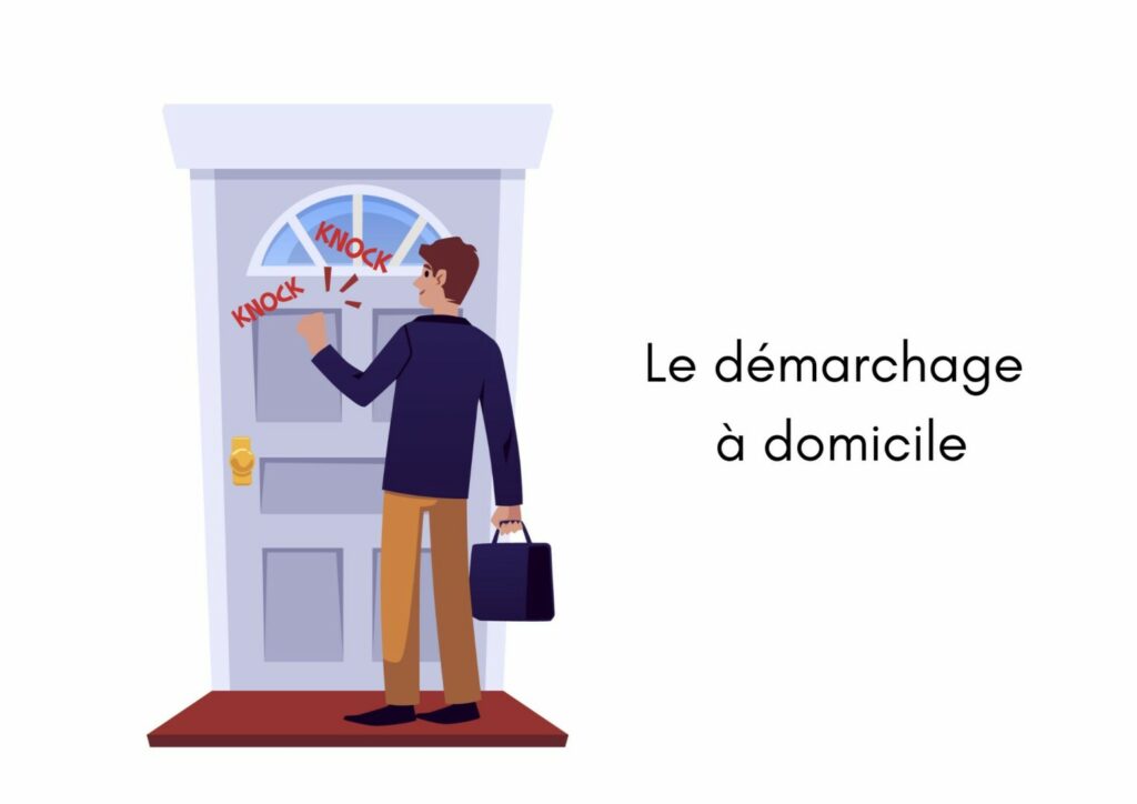 illustration démarchage à domicile